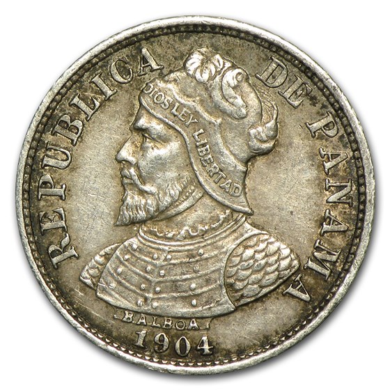 1904 Panama Silver 5 Centesimo XF 1904 Panama Silver 5 Centesimo XF