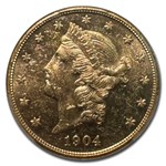 1904-S $20 Liberty Gold Double Eagle MS-61 PL PCGS