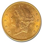 1904-S $20 Liberty Gold Double Eagle MS-63 PCGS CAC