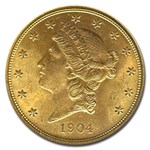 1904-S $20 Liberty Gold Double Eagle MS-64 NGC