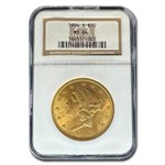 1904-S $20 Liberty Gold Double Eagle MS-64 NGC
