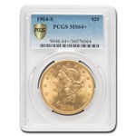 1904-S $20 Liberty Gold Double Eagle MS-64+ PCGS