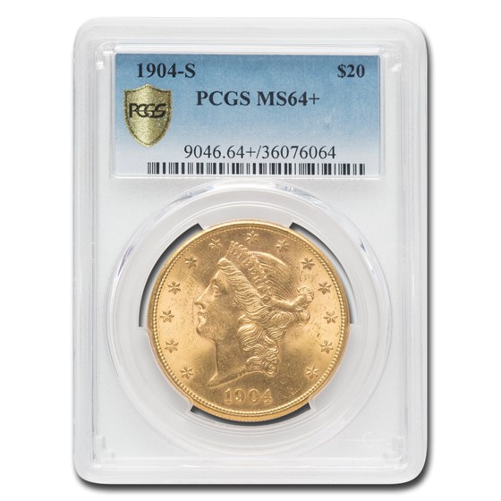 1904-S $20 Liberty Gold Double Eagle MS-64+ PCGS
