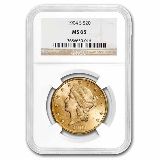 1904-S $20 Liberty Gold Double Eagle MS-65 NGC