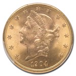 1904-S $20 Liberty Gold Double Eagle MS-65 PCGS