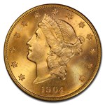 1904-S $20 Liberty Gold Double Eagle MS-66 PCGS