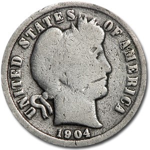 1904-S Barber Dime Good (Details) 1904-S Barber Dime Good (Details)