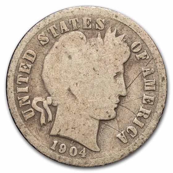 1904-S Barber Dime VG 1904-S Barber Dime VG