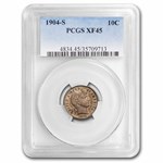1904-S Barber Dime XF-45 PCGS