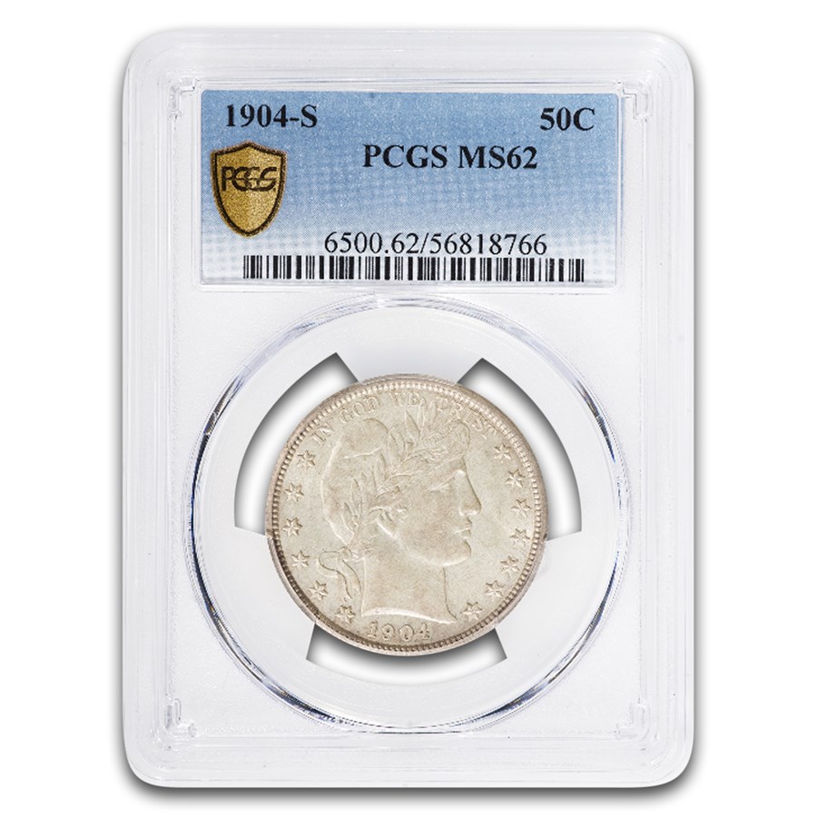 1904-S Barber Half Dollar MS-62 PCGS