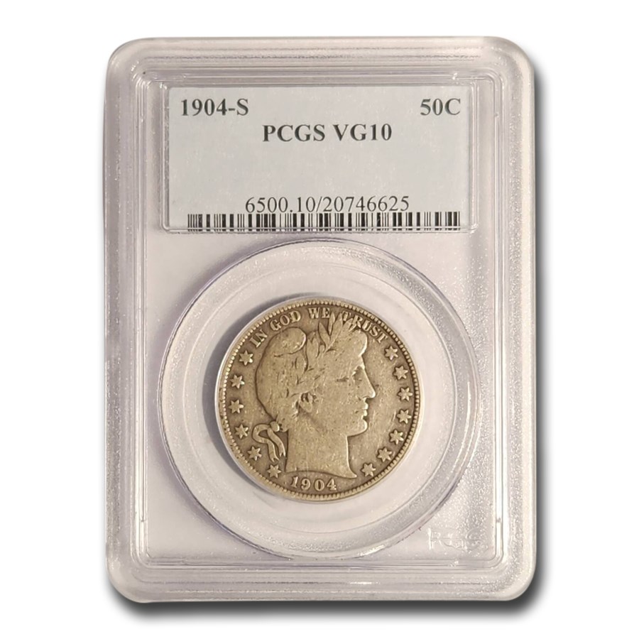 1904-S Barber Half Dollar VG-10 PCGS