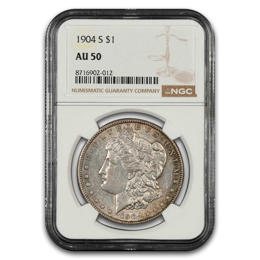 1904-S Morgan Dollar AU-50 NGC