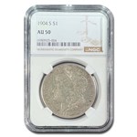 1904-S Morgan Dollar AU-50 NGC