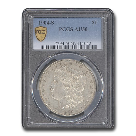 1904-S Morgan Dollar AU-50 PCGS 1904-S Morgan Dollar AU-50 PCGS
