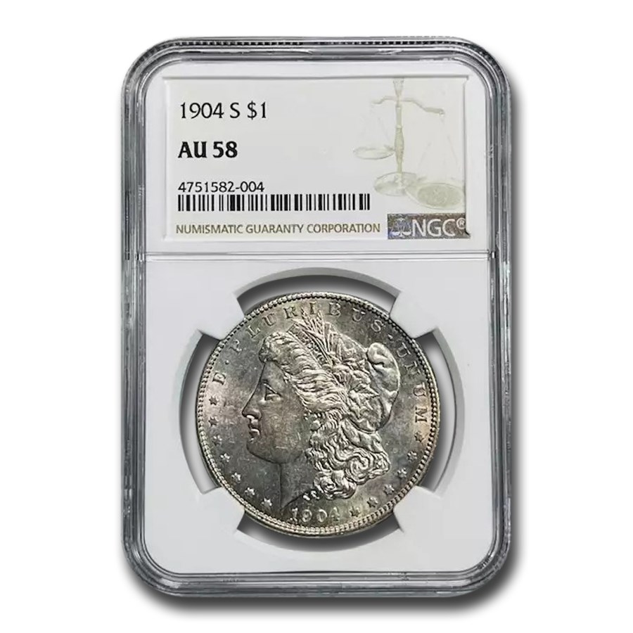 1904-S Morgan Dollar AU-58 NGC