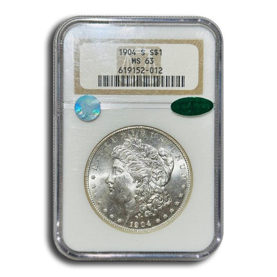 1904-S Morgan Dollar MS-63 NGC CAC 1904-S Morgan Dollar MS-63 NGC CAC