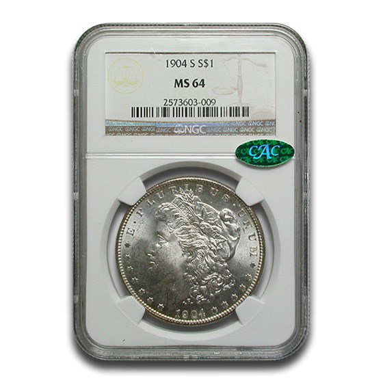 1904-S Morgan Dollar MS-64 NGC CAC