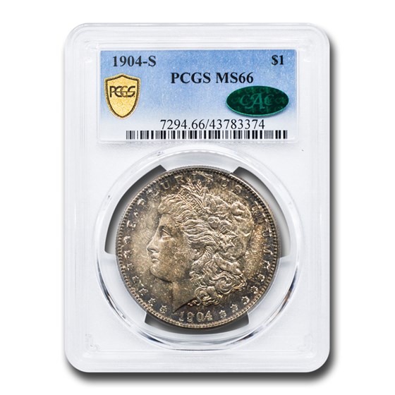 1904-S Morgan Dollar MS-66 PCGS CAC 1904-S Morgan Dollar MS-66 PCGS CAC