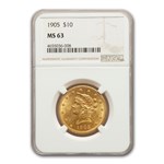 1905 $10 Liberty Gold Eagle MS-63 NGC