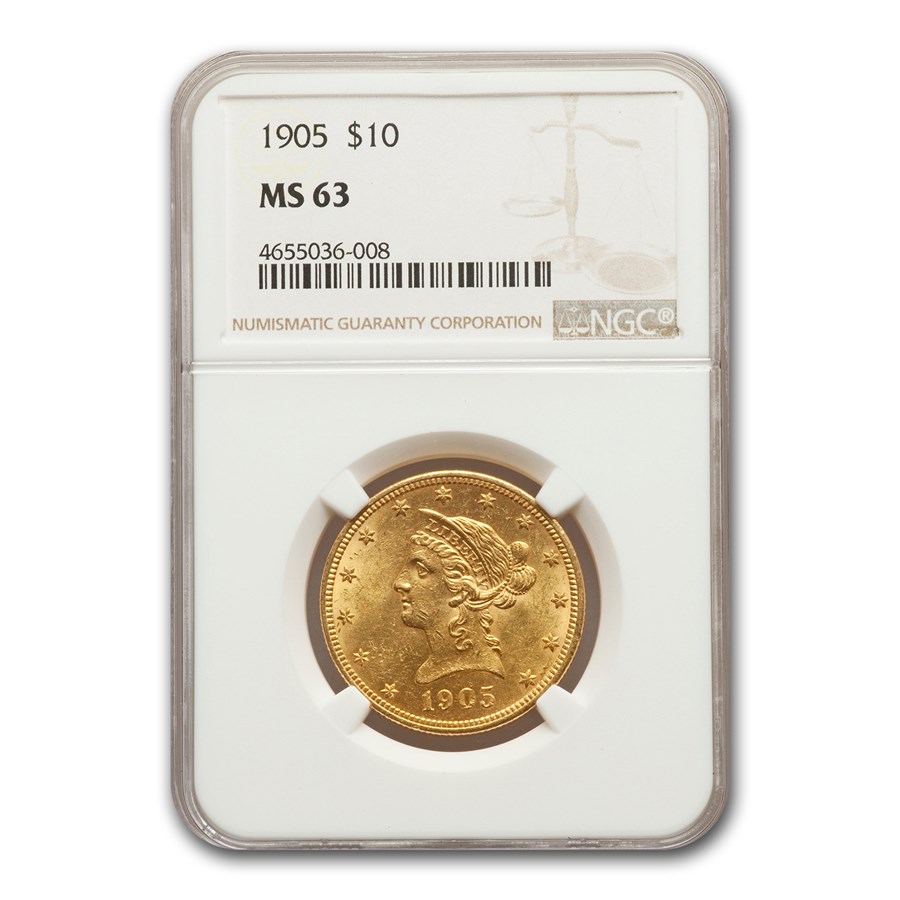 1905 $10 Liberty Gold Eagle MS-63 NGC