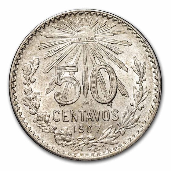 1905-1917 Mexico Silver 50 Centavos AU/BU (ASW .3215) 1905-1917 Mexico Silver 50 Centavos AU/BU (ASW .3215)