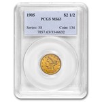 1905 $2.50 Liberty Gold Quarter Eagle MS-63 PCGS