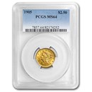 1905 $2.50 Liberty Gold Quarter Eagle MS-64 PCGS