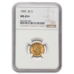 1905 $2.50 Liberty Gold Quarter Eagle MS-65+ NGC