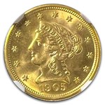 1905 $2.50 Liberty Gold Quarter Eagle MS-66 NGC CAC