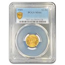 1905 $2.50 Liberty Gold Quarter Eagle MS-66 PCGS