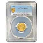 1905 $2.50 Liberty Gold Quarter Eagle MS-66 PCGS
