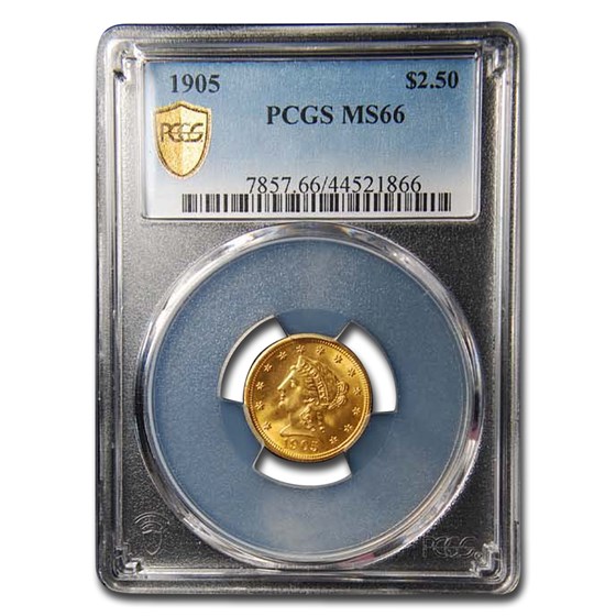 1905 $2.50 Liberty Gold Quarter Eagle MS-66 PCGS 1905 $2.50 Liberty Gold Quarter Eagle MS-66 PCGS