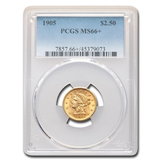1905 $2.50 Liberty Gold Quarter Eagle MS-66+ PCGS 1905 $2.50 Liberty Gold Quarter Eagle MS-66+ PCGS