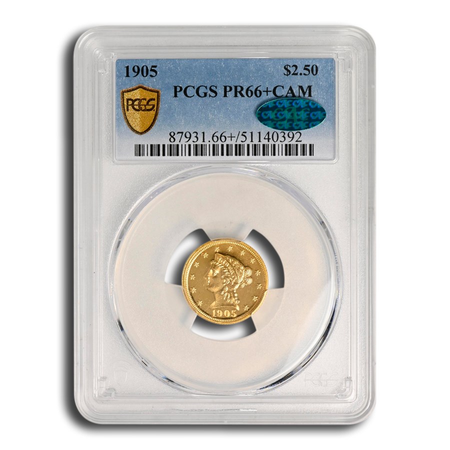 1905 $2.50 Liberty Gold Quarter Eagle PR-66+ Cameo PCGS CAC