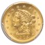 1905 $2.50 Liberty Gold Quarter Eagle MS-65 PCGS