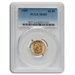 1905 $2.50 Liberty Gold Quarter Eagle MS-65 PCGS