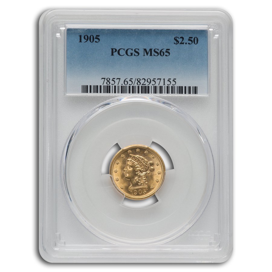 1905 $2.50 Liberty Gold Quarter Eagle MS-65 PCGS
