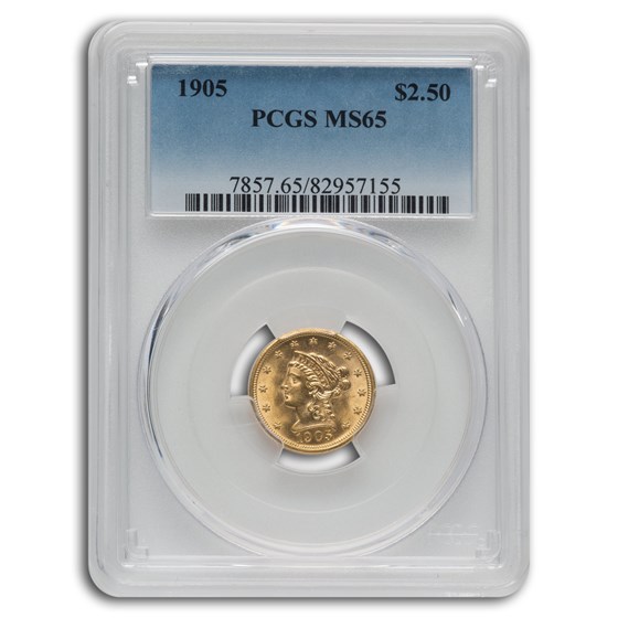 1905 $2.50 Liberty Gold Quarter Eagle MS-65 PCGS 1905 $2.50 Liberty Gold Quarter Eagle MS-65 PCGS