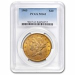 1905 $20 Liberty Gold Double Eagle MS-61 PCGS