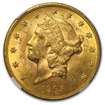 1905 $20 Liberty Gold Double Eagle MS-62 NGC