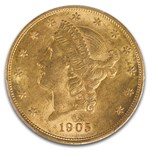 1905 $20 Liberty Gold Double Eagle MS-62 PCGS