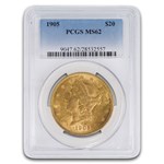 1905 $20 Liberty Gold Double Eagle MS-62 PCGS