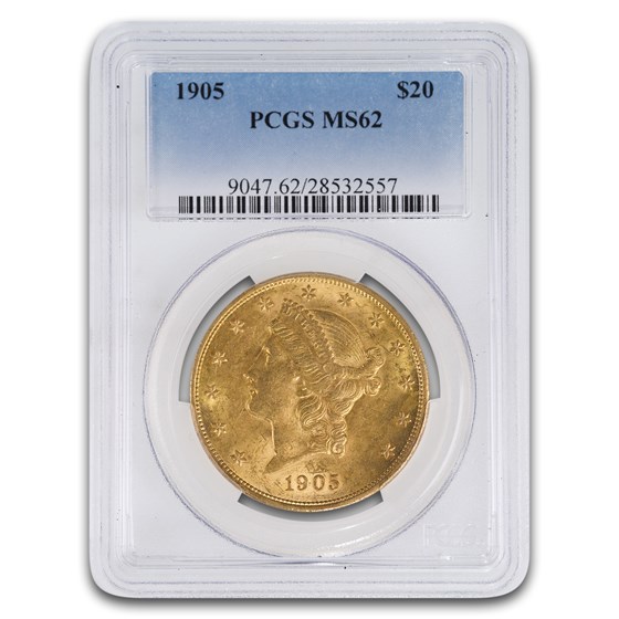 1905 $20 Liberty Gold Double Eagle MS-62 PCGS