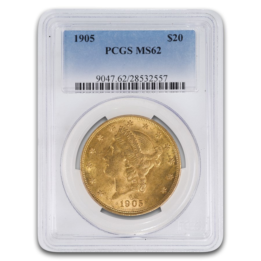 1905 $20 Liberty Gold Double Eagle MS-62 PCGS