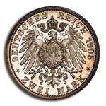 1905-A Germany Silver 2 Mark Eduard PR-63 CAM PCGS (S-C-G)