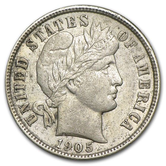 1905 Barber Dime AU 1905 Barber Dime AU