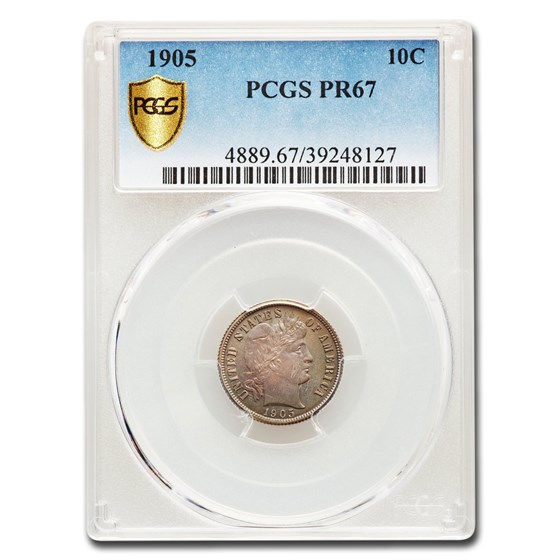 1905 Barber Dime PR-67 PCGS 1905 Barber Dime PR-67 PCGS