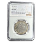 1905 Barber Half Dollar MS-64 NGC