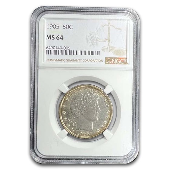 1905 Barber Half Dollar MS-64 NGC