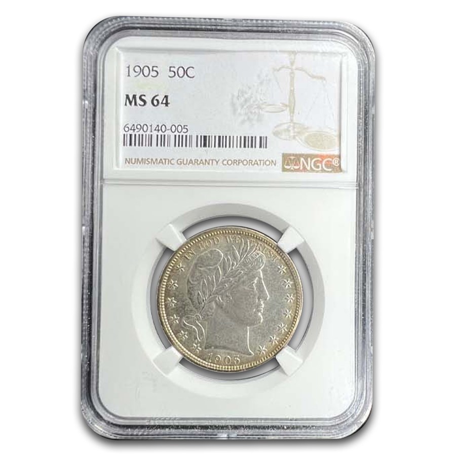 1905 Barber Half Dollar MS-64 NGC
